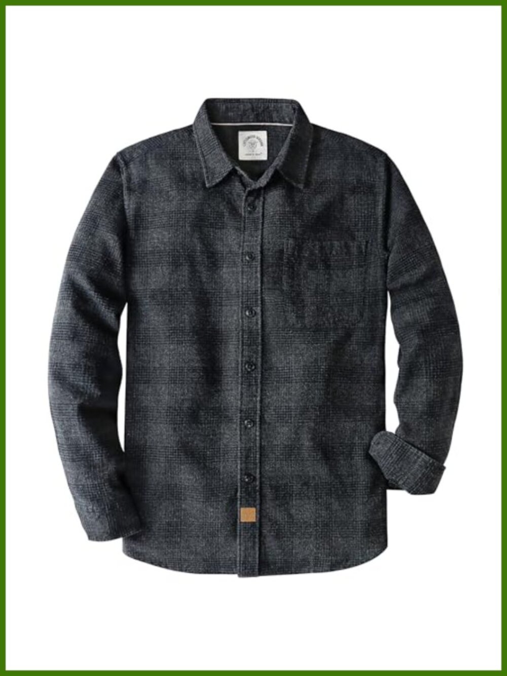 Cotton Flannel Button Down Long Sleeve Plaid Casual Shirt Regular Fit